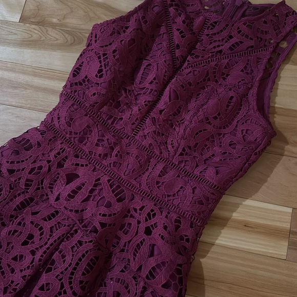 NWT Adelyn Rae Dylan applique lace dress magenta size small - Picture 7 of 10